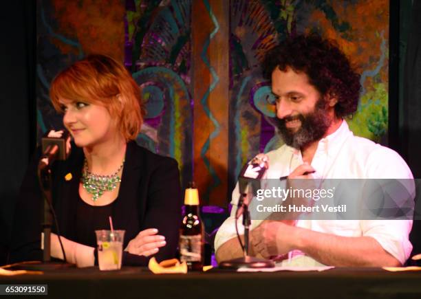 Comedian Erin McGathy and Actor/comedian Jason Mantzoukas perform onstage at HarmonQuest during 2017 SXSW Conference and Festivals at Esther's...