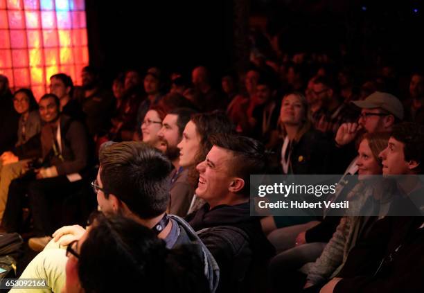 View of the audience at HarmonQuest during 2017 SXSW Conference and Festivals at Esther's Follies on March 13, 2017 in Austin, Texas.