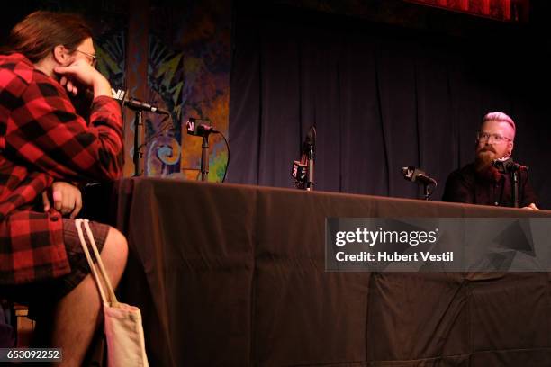 Spencer Crittenden and Adam Koebel perform onstage at HarmonQuest during 2017 SXSW Conference and Festivals at Esther's Follies on March 13, 2017 in...