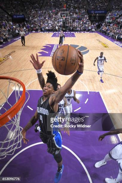 Elfrid Payton of the Orlando Magic dunks against the Sacramento Kings on March 13, 2017 at Golden 1 Center in Sacramento, California. NOTE TO USER:...