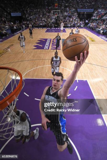 Mario Hezonja of the Orlando Magic shoots the ball against the Sacramento Kings on March 13, 2017 at Golden 1 Center in Sacramento, California. NOTE...