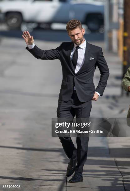 Nick Viall is seen at 'Jimmy Kimmel Live' on March 13, 2017 in Los Angeles, California.