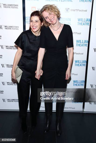 Marisa Tomei and Melissa James Gibson attend the 2017 Williamstown Theatre Festival Benefit at TAO Downtown on March 13, 2017 in New York City.