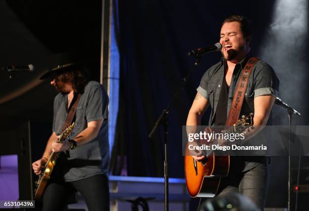 James Young and Mike Eli of Eli Young Band performs onstage at the Pandora Party during 2017 SXSW Conference and Festivals at The Gatsby on March 13,...