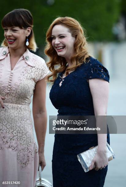 Actress Christina Hendricks arrives at the UCLA Institute of the Environment and Sustainability Innovators for a Healthy Planet celebration on March...