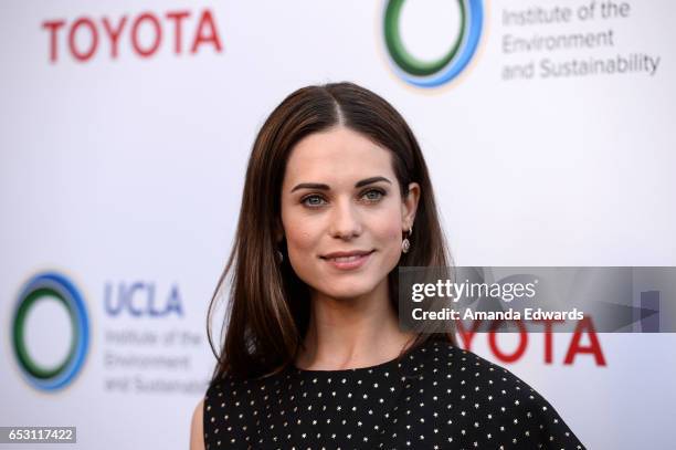 Actress Lyndsy Fonseca arrives at the UCLA Institute of the Environment and Sustainability Innovators for a Healthy Planet celebration on March 13,...
