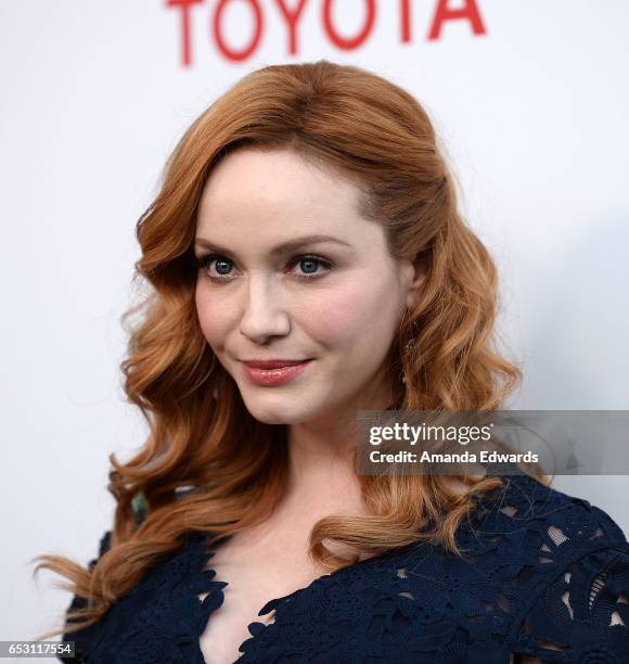 Actress Christina Hendricks arrives at the UCLA Institute of the Environment and Sustainability Innovators for a Healthy Planet celebration on March...