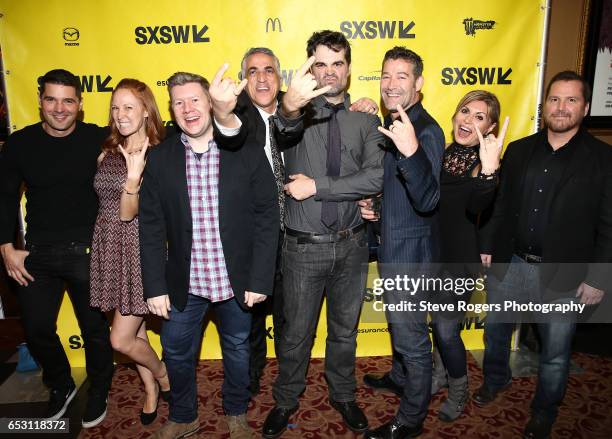 Cast and crew attend the premiere of "Mayhem" during 2017 SXSW Conference and Festivals at Alamo Ritz on March 13, 2017 in Austin, Texas.