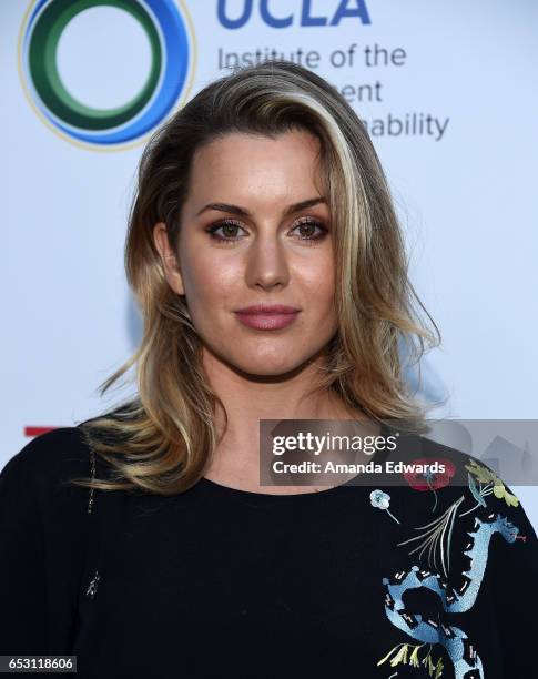 Television personality Caggie Dunlop arrives at the UCLA Institute of the Environment and Sustainability Innovators for a Healthy Planet celebration...
