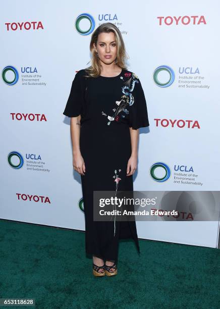 Television personality Caggie Dunlop arrives at the UCLA Institute of the Environment and Sustainability Innovators for a Healthy Planet celebration...