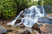 Mae Ra Merng Waterfall - Mae Moei National Park, Tak Province Thailand,defocused
