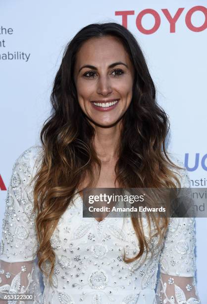 Singer-songwriter Julia Price arrives at the UCLA Institute of the Environment and Sustainability Innovators for a Healthy Planet celebration on...