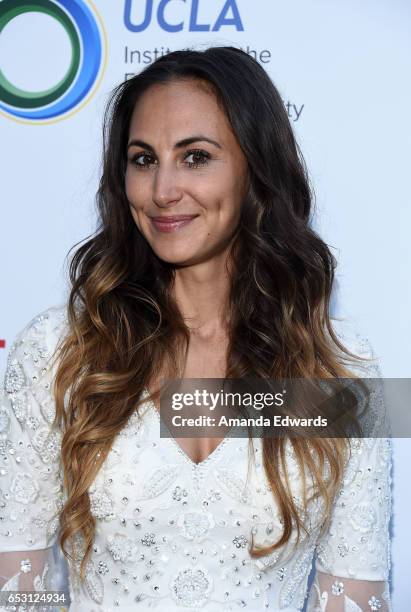 Singer-songwriter Julia Price arrives at the UCLA Institute of the Environment and Sustainability Innovators for a Healthy Planet celebration on...