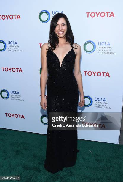 Noelle Mulligan arrives at the UCLA Institute of the Environment and Sustainability Innovators for a Healthy Planet celebration on March 13, 2017 in...