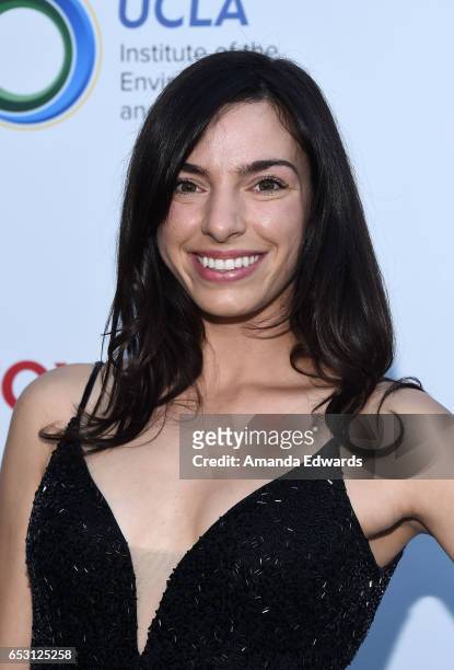 Noelle Mulligan arrives at the UCLA Institute of the Environment and Sustainability Innovators for a Healthy Planet celebration on March 13, 2017 in...