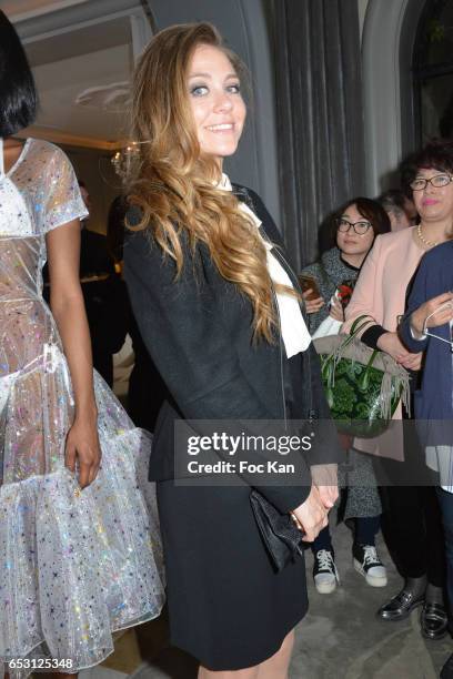 Presenter/comedian Cyrielle Joelle attends William Arlotti Show at Hotel Lancaster Hosted by Domaine de La Croix wines on March 13, 2017 in Paris,...