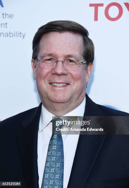 Of Toyota North America Jim Lentz arrives at the UCLA Institute of the Environment and Sustainability Innovators for a Healthy Planet celebration on...