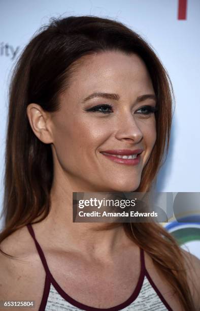 Actress Scottie Thompson arrives at the UCLA Institute of the Environment and Sustainability Innovators for a Healthy Planet celebration on March 13,...