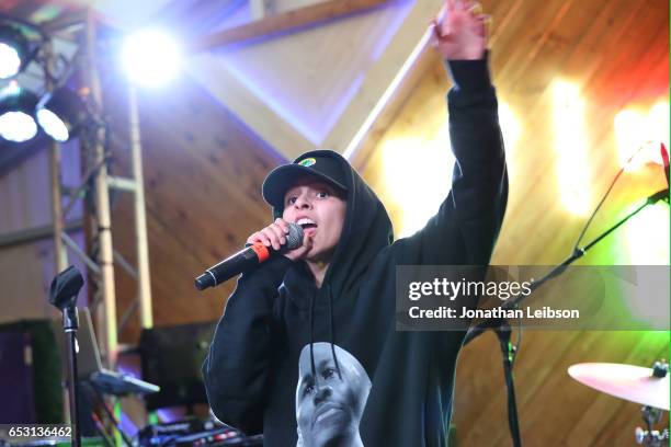 Shake performs at the NYLON And The Hulu Original The Handmaid's Tale Celebrate SXSTYLE At #TwitterHouse at Bar 96 on March 13, 2017 in Austin, Texas.