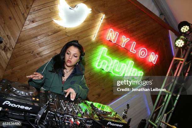 Amy Becker performs at the NYLON And The Hulu Original The Handmaid's Tale Celebrate SXSTYLE At #TwitterHouse at Bar 96 on March 13, 2017 in Austin,...