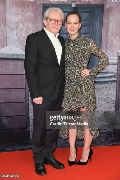 Karl Max Einhaeupl and Alicia von Rittberg attend the 'Charite' Berlin Premiere on March 13, 2017 in Berlin, Germany.
