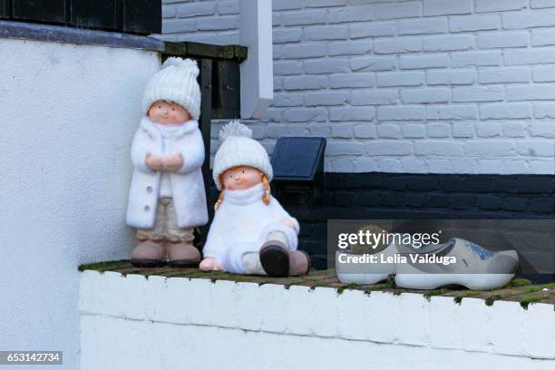 netherlands - winter decoration - preto e branco stock pictures, royalty-free photos & images