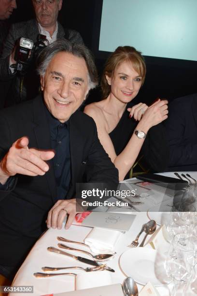 Richard Berry and Pascale Louange attend 'La Recherche en Physiologie' Charity Gala at Four Seasons Hotel George V on March 13, 2017 in Paris, France.