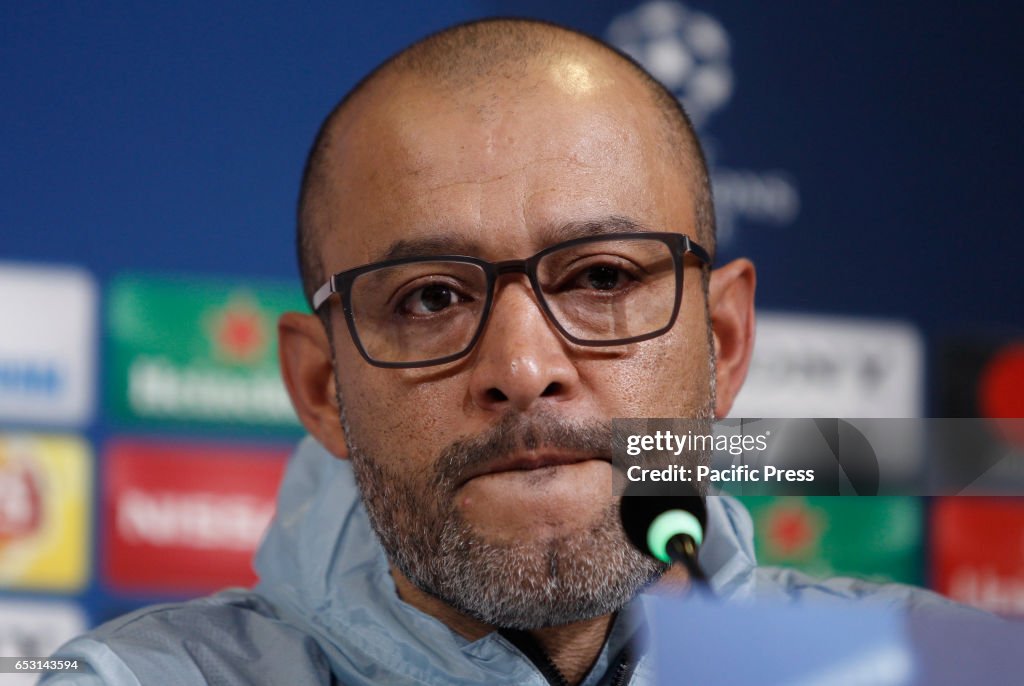 Porto coach, Nuno Espirito Santo attends a press conference...