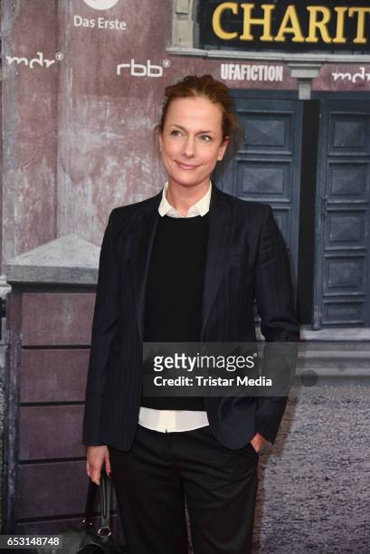 German actress Claudia Michelsen attends the 'Charite' Berlin Premiere on March 13, 2017 in Berlin, Germany.