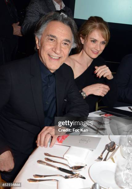 Richard Berry and Pascale Louange attend 'La Recherche en Physiologie' Charity Gala at Four Seasons Hotel George V on March 13, 2017 in Paris, France.