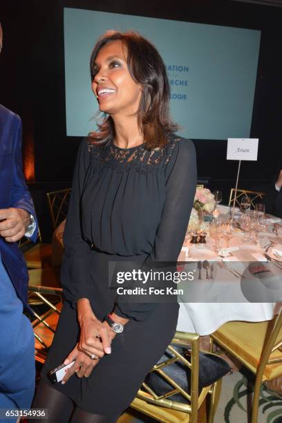 Karine Le Marchand attends 'La Recherche en Physiologie' Charity Gala at Four Seasons Hotel George V on March 13, 2017 in Paris, France.