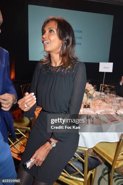 Karine Le Marchand attends 'La Recherche en Physiologie' Charity Gala at Four Seasons Hotel George V on March 13, 2017 in Paris, France.