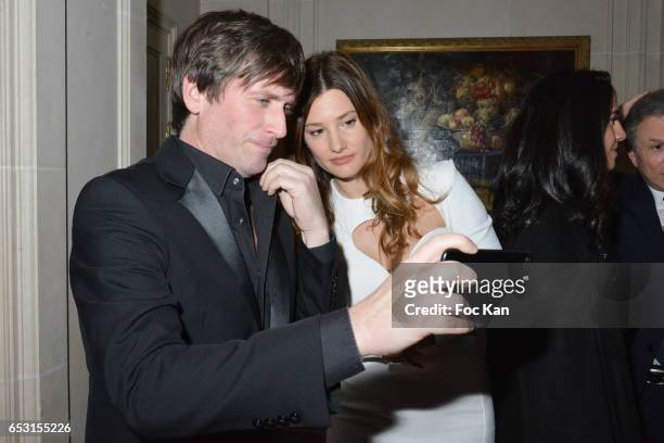 Singer Thomas Dutronc and actress Alice Pol attend 'La Recherche en Physiologie' Charity Gala at Four Seasons Hotel George V on March 13, 2017 in...