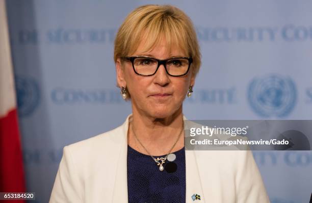Portrait of Margot Wallstrom, Minister for Foreign Affairs of Sweden, June 28, 2016. .