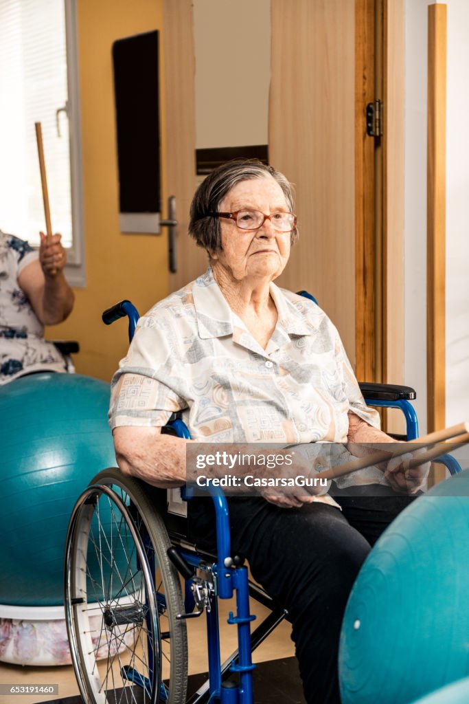 Seniors Having Physical Therapy In The Retirement Home