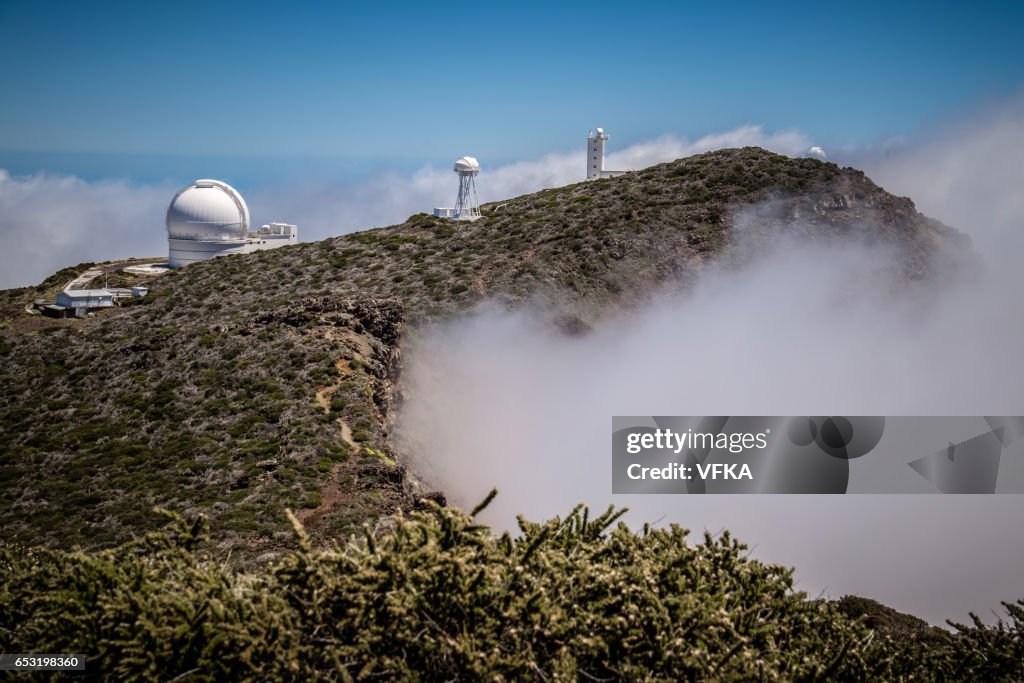 Telescopes on Roque de los Muchacos, La Palma, Spain