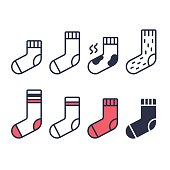 Set of socks icons