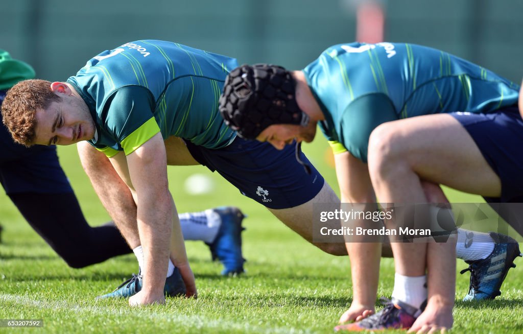 Ireland Rugby Squad Training and Press Conference