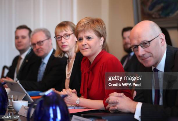 First Minister's Principal Private Secretary John Somers, Lord Advocate James Wolffe, Permanent Secretary Leslie Evans, First Minister Nicola...