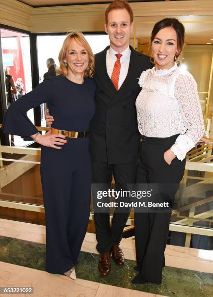 Carol Kirkwood, Dan Walker and Sally Nugent attend the TRIC Awards 2017 at The Grosvenor House Hotel on March 14, 2017 in London, England.