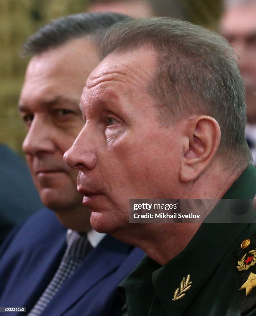 Russian President Vladimir Putin attends the Prosecutor General's Board