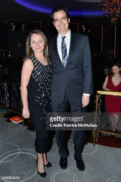 Susan Vecsey and Tony White attend the Guild Hall Academy of the Arts Achievement Awards & Benefit Dinner at The Rainbow Room on March 13, 2017 in...