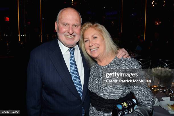 Michael Lynne and Ninah Lynne attend the Guild Hall Academy of the Arts Achievement Awards & Benefit Dinner at The Rainbow Room on March 13, 2017 in...