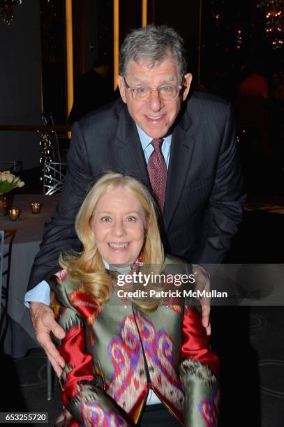 Michelle Cohen and Marty Cohen attend the Guild Hall Academy of the Arts Achievement Awards & Benefit Dinner at The Rainbow Room on March 13, 2017 in...