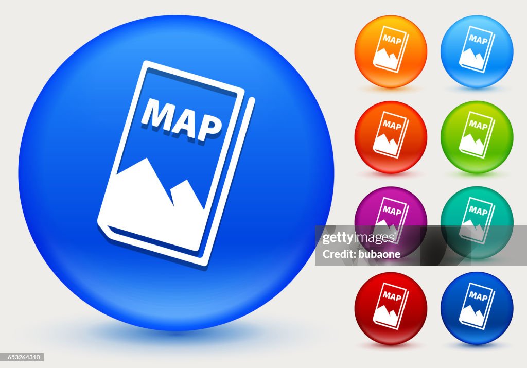Map Icon on Shiny Color Circle Buttons