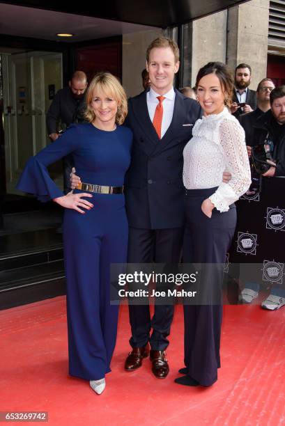 Dan Walker, Louise Minchin and Sally Nugent attend the TRIC Awards 2017 on March 14, 2017 in London, United Kingdom.