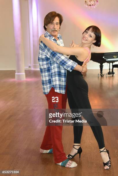 German moderator Joerg Draeger and professional dancer Marta Arndt pose at a photo call for the tenth season of the television competition 'Let's...