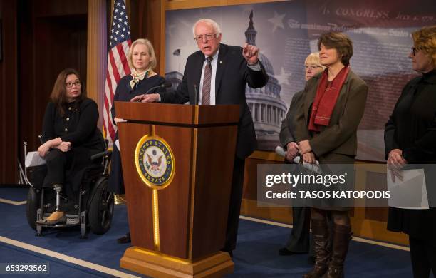 Tammy Duckworth of Illinois, Senator Kristen Gillibrand of New York, Senator Bernie Sander of Vermont, Senator Patty Murray of Washington State and...