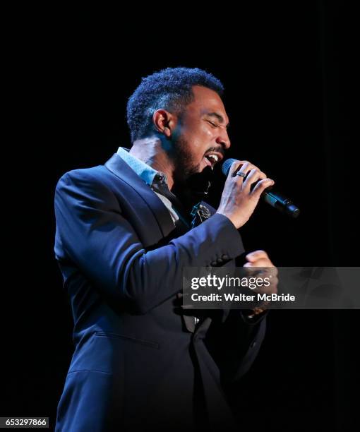 Charl Brown performing at the Vineyard Theatre 2017 Gala at the Edison Ballroom on March 14, 2017 in New York City.