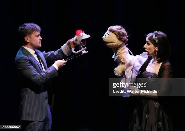 Steven Boyer, Tyrone, Kate Monster and Stephanie D'Abruzzo perform at the Vineyard Theatre 2017 Gala at the Edison Ballroom on March 13, 2017 in New...